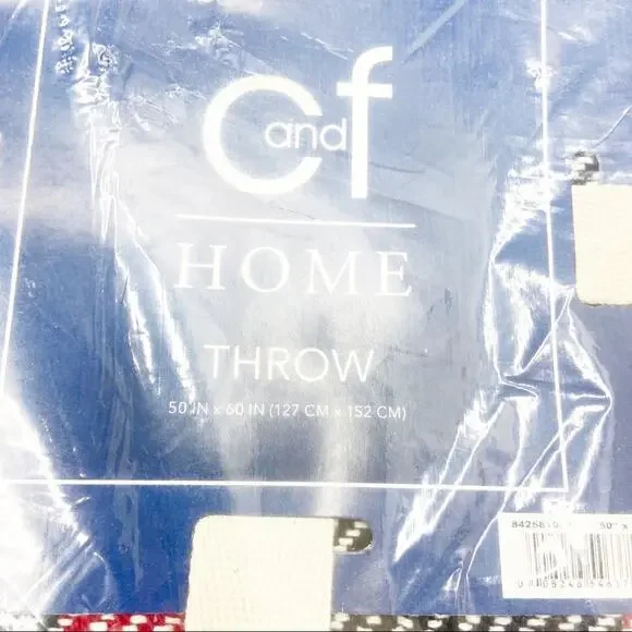 New In Package C And F Home Plaid Fringed Fireside Throw 50X60”